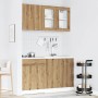 Conjunto de armarios de cocina de 4 piezas "Lyon" de en madera de ingeniería de roble artesanal en Armarios de cocina | Comprar 