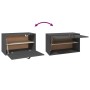Armario de pared de madera maciza de pino gris 60x30x35 cm de vidaXL, Estantes y estanterías - Ref: Foro24-818352, Precio: 57...