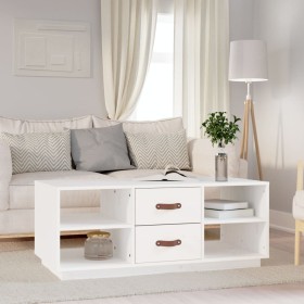 Mesa de centro de madera maciza de pino blanco 100x50x41 cm de vidaXL, Mesas de centro - Ref: Foro24-818271, Precio: 93,92 €,...