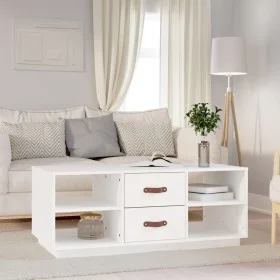 Mesa de centro de madera maciza de pino blanco 100x50x41 cm de vidaXL, Mesas de centro - Ref: Foro24-818271, Precio: 93,05 €,...
