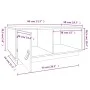 Couchtisch aus massivem weißem Kiefernholz, 80 x 50 x 35,5 cm von vidaXL, Couchtisch - Ref: Foro24-818261, Preis: 60,20 €, Ra...