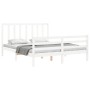 Estructura de cama con cabecero madera maciza blanco 160x200 cm de vidaXL, Camas y somieres - Ref: Foro24-3193802, Precio: 14...