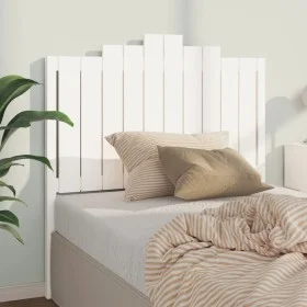 Solid white pine wood bed headboard 106x4x110 cm by vidaXL, Headboards and footboards - Ref: Foro24-818456, Price: 72,56 €, D...