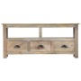 Mueble de TV de madera maciza de mango 110x30x50 cm en Muebles TV | Comprar online en Foru.es