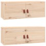 Armarios de pared 2 uds madera maciza de pino 80x30x30 cm de vidaXL, Estantes y estanterías - Ref: Foro24-818376, Precio: 117...