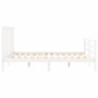Estructura de cama con cabecero madera maciza blanco 160x200 cm de vidaXL, Camas y somieres - Ref: Foro24-3193802, Precio: 14...