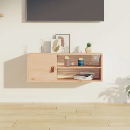 Armario de pared de madera maciza de pino 80x30x30 cm de vidaXL, Estantes y estanterías - Ref: Foro24-818385, Precio: 48,25 €...