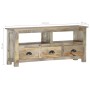 Mueble de TV de madera maciza de mango 110x30x50 cm en Muebles TV | Comprar online en Foru.es