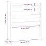 Solid pine wood bed headboard 96x4x100 cm by vidaXL, Headboards and footboards - Ref: Foro24-818400, Price: 21,24 €, Discount: %