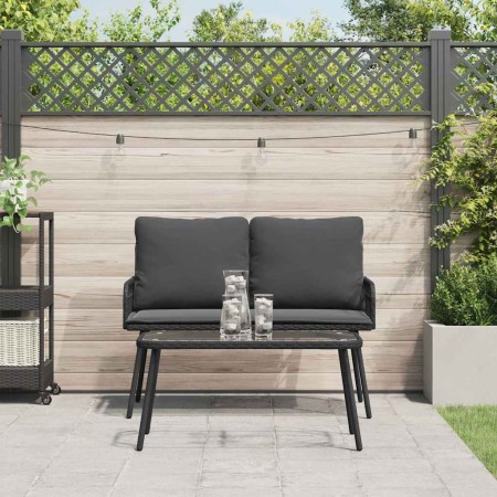 Conjunto de Comedor de Jardín 2 pcs Negro ratán sintético en Sillas de jardín | Comprar online en Foru.es