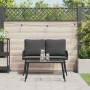 Conjunto de Comedor de Jardín 2 pcs Negro ratán sintético en Sillas de jardín | Comprar online en Foru.es