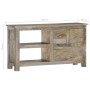 Mueble de TV de madera maciza de mango 100x30x55 cm en Muebles TV | Comprar online en Foru.es
