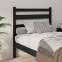 Cabecero de cama madera maciza de pino negro 106x4x100 cm de vidaXL, Cabeceros y pies de cama - Ref: Foro24-818409, Precio: 2...