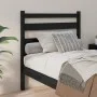 Solid black pine wood bed headboard 106x4x100 cm by vidaXL, Headboards and footboards - Ref: Foro24-818409, Price: 23,91 €, D...