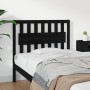 Cabecero de cama madera maciza de pino negro 105,5x4x100 cm de vidaXL, Cabeceros y pies de cama - Ref: Foro24-818559, Precio:...