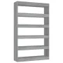 Estantería/divisor espacios gris Sonoma 100x30x166 cm de vidaXL, Librerías y estanterías - Ref: Foro24-813639, Precio: 78,25 ...