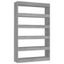 Estantería/divisor espacios gris Sonoma 100x30x166 cm de vidaXL, Librerías y estanterías - Ref: Foro24-813639, Precio: 78,70 ...
