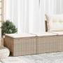 Set sofás jardín y cojines 2 pzas ratán sintético acacia beige en Conjuntos de jardín | Comprar online en Foru.es