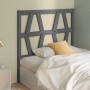 Cabecero de cama madera maciza de pino gris 106x4x100 cm de vidaXL, Cabeceros y pies de cama - Ref: Foro24-818607, Precio: 36...