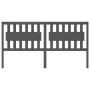 Solid gray pine wood bed headboard 185.5x4x100 cm by vidaXL, Headboards and footboards - Ref: Foro24-818587, Price: 62,35 €, ...