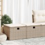 Set sofás jardín y cojines 2 pzas ratán sintético acacia beige en Conjuntos de jardín | Comprar online en Foru.es