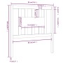 Cabecero madera maciza de pino negro 96x4x100 cm de vidaXL, Cabeceros y pies de cama - Ref: Foro24-818654, Precio: 23,23 €, D...