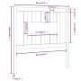 Cabecero madera maciza de pino negro 96x4x100 cm de vidaXL, Cabeceros y pies de cama - Ref: Foro24-818654, Precio: 23,23 €, D...