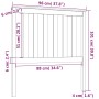 Cabecero de cama madera maciza de pino negro 96x6x101 cm de vidaXL, Cabeceros y pies de cama - Ref: Foro24-818504, Precio: 28...