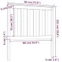 Cabecero de cama madera maciza de pino negro 96x6x101 cm de vidaXL, Cabeceros y pies de cama - Ref: Foro24-818504, Precio: 28...