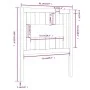 Cabecero madera maciza de pino gris 81x4x100 cm de vidaXL, Cabeceros y pies de cama - Ref: Foro24-818647, Precio: 23,23 €, De...