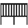 Cabecero de cama madera maciza de pino negro 146x6x101 cm de vidaXL, Cabeceros y pies de cama - Ref: Foro24-818524, Precio: 4...