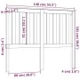 Cabecero de cama madera maciza de pino negro 146x6x101 cm de vidaXL, Cabeceros y pies de cama - Ref: Foro24-818524, Precio: 4...
