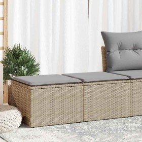 Set sofás jardín y cojines 2 pzas ratán sintético acacia beige en Conjuntos de jardín | Comprar online en Foru.es