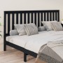 Cabecero de cama madera maciza de pino negro 206x6x101 cm de vidaXL, Cabeceros y pies de cama - Ref: Foro24-818544, Precio: 4...