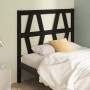 Cabecero de cama madera maciza de pino negro 81x4x100 cm de vidaXL, Cabeceros y pies de cama - Ref: Foro24-818599, Precio: 23...