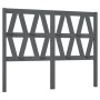 Cabecero de cama madera maciza de pino gris 156x4x100 cm de vidaXL, Cabeceros y pies de cama - Ref: Foro24-818627, Precio: 57...
