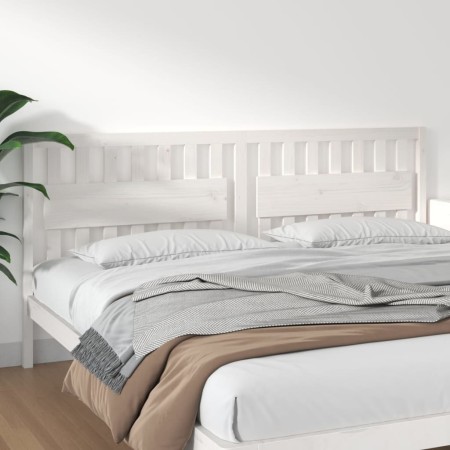 Cabecero de cama madera maciza de pino blanco 205,5x4x100 cm de vidaXL, Cabeceros y pies de cama - Ref: Foro24-818591, Precio...