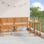 Conjunto de Bancos de Jardín 3 pcs Marrón en Bancos de jardín | Comprar online en Foru.es