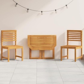 Juego Bistro de Jardín 3 pcs Marrón Madera de Acacia Sólida en Mesas de jardín | Comprar online en Foru.es