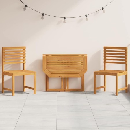 Juego Bistro de Jardín 3 pcs Marrón Madera de Acacia Sólida en Mesas de jardín | Comprar online en Foru.es