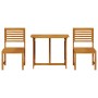 Juego Bistro de Jardín 3 pcs Marrón Madera de Acacia Sólida en Mesas de jardín | Comprar online en Foru.es
