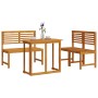 Juego Bistro de Jardín 3 pcs Marrón Madera de Acacia Sólida en Mesas de jardín | Comprar online en Foru.es