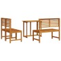 Juego Bistro de Jardín 3 pcs Marrón Madera de Acacia Sólida en Mesas de jardín | Comprar online en Foru.es