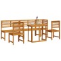 Juego Bistro de Jardín 6 pcs Marrón Madera de Acacia Sólida en Mesas de jardín | Comprar online en Foru.es