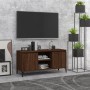 Mueble de TV con patas de metal marrón roble 103,5x35x50 cm de vidaXL, Muebles TV - Ref: Foro24-813163, Precio: 69,49 €, Desc...