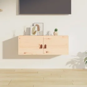 Solid pine wood wall cabinet 80x30x30 cm by vidaXL, Shelves and shelves - Ref: Foro24-818375, Price: 58,08 €, Discount: %