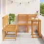 Juego Bistro de Jardín 5 pcs Marrón Madera de Acacia Sólida en Mesas de jardín | Comprar online en Foru.es