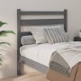 Cabecero de cama madera maciza de pino gris 96x4x100 cm de vidaXL, Cabeceros y pies de cama - Ref: Foro24-818402, Precio: 31,...