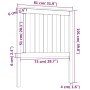 Cabecero de cama madera maciza de pino 81x6x101 cm de vidaXL, Cabeceros y pies de cama - Ref: Foro24-818495, Precio: 34,16 €,...