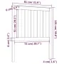 Cabecero de cama madera maciza de pino 81x6x101 cm de vidaXL, Cabeceros y pies de cama - Ref: Foro24-818495, Precio: 29,35 €,...